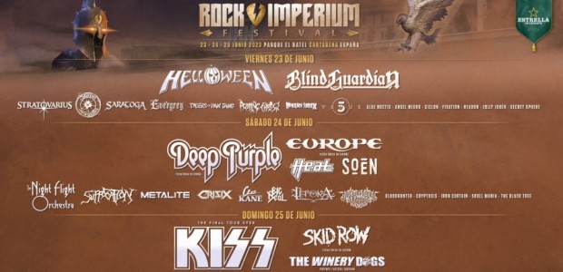 Helloween para el viernes, Deep Purple el sábado y Kiss el domingo, en el Rock Imperium Fest