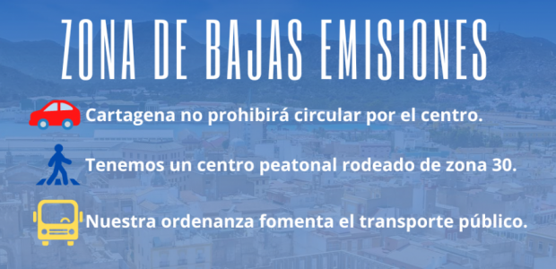 Cartagena no tendrá prohibiciones de tráfico en las zonas de bajas emisiones en 2023