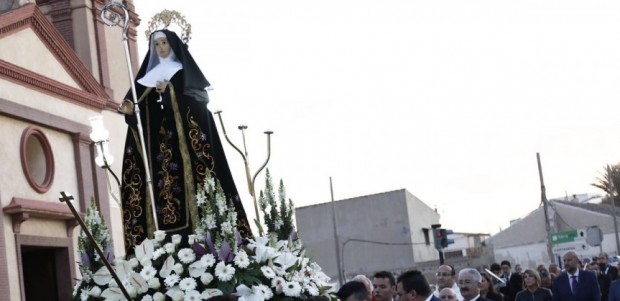 La Palma celebra la festividad de su patrona, Santa Florentina, que vuelve a salir en procesión