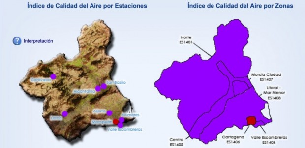 Cartagena activa el Nivel 3 de Alerta por calidad del aire con la intrusión de polvo sahariano